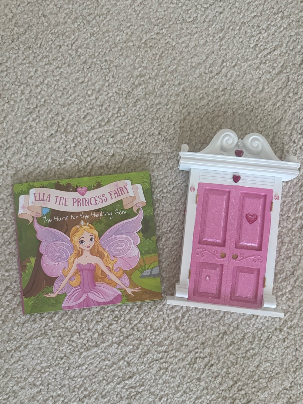 Pink Fairy Door and "Ella the Princess Fairy" Book Set